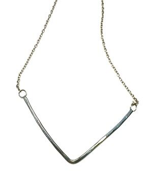 Silpada Sterling V-Shape Hammered Bar Necklace